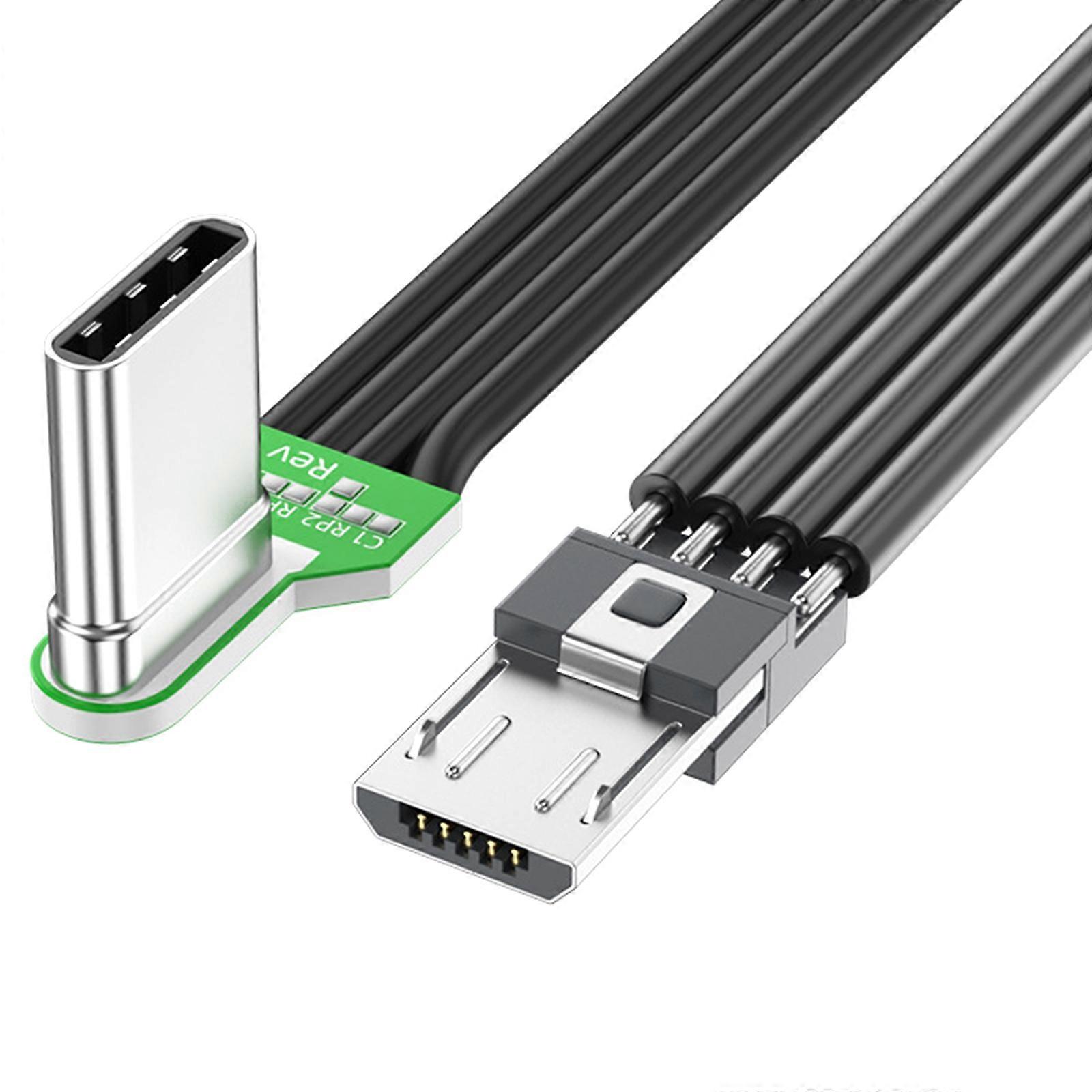 Type C to USB 5Pin Charging Cable 480Mbps Fast Silicone Wire with Four Directional Bends for Office and Vehicle Use