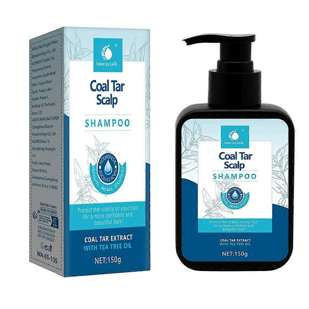 Coal Tar Scalp Shampoo Antidandruff Shampoo, Coal Tar Extract Scalp Relief Shampoo for Seborrheic Dermatitis, Soothes Itchy Scalp, Hydrates Hair, Dry 