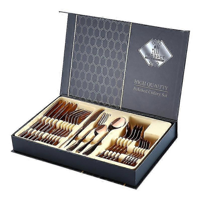 1 Set Ergonomic Stainless Steel Practical Cutlery Set Beautiful Food Grade Dinnerware Set For Home
