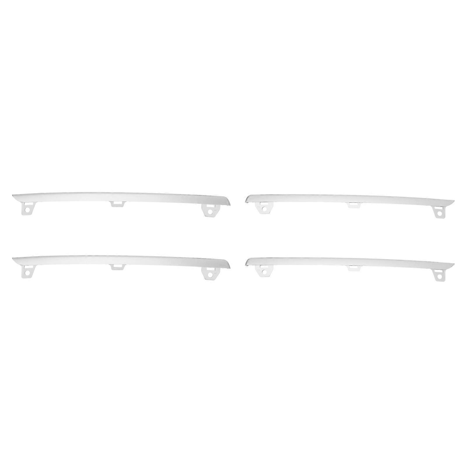 Front Bumper Grille Upper Molding 9Y0 807 449 Left Right Grille Trim for Cayenne 2017 to 2023 Electroplated Silver