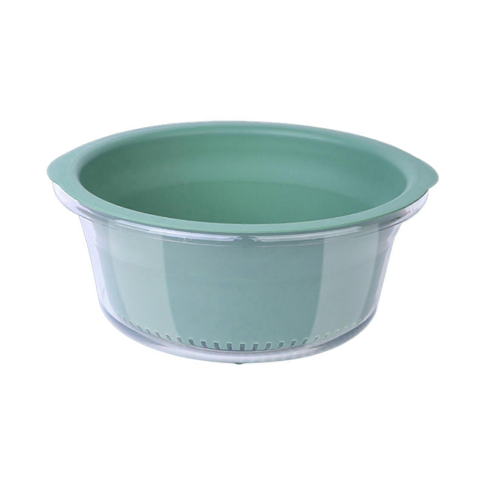 Double Layer Fruits Vegetable Washing Basket Creative Thickened Stackable Drain