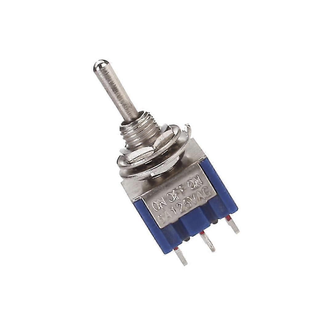 On-Off-On 3-Way Mini Toggle Switch 6 Pin 6A 125VAC