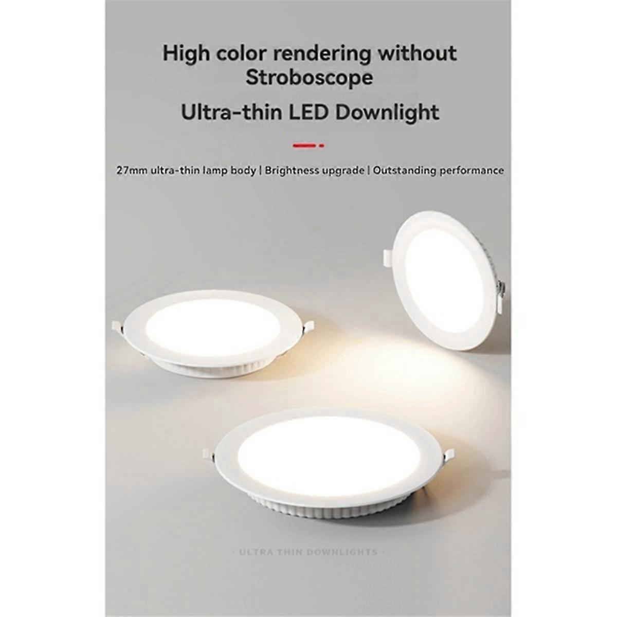 6PCS 12W LED Downlight Recessed Round Ceiling Spotlight Neutral Light