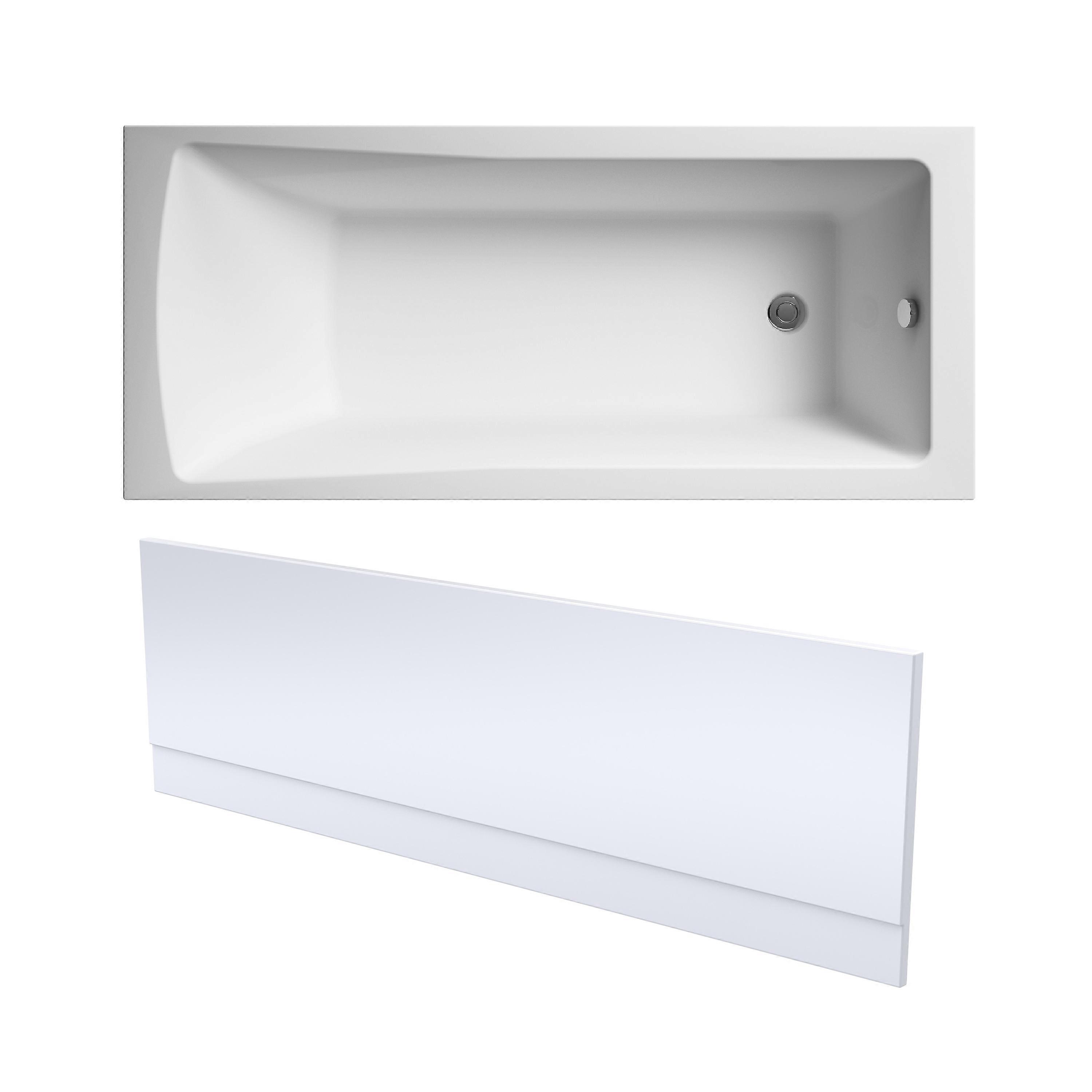 Square Single Ended 1700x700 with Front Bath Panel & Leg Set