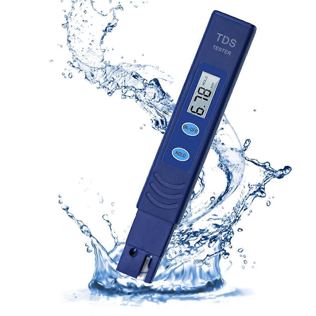 TDS-Messgerät Digitaler Wassertest, Elektronischer Wassertester mit Messbereich von 0-9999 ppm für den Haushalt