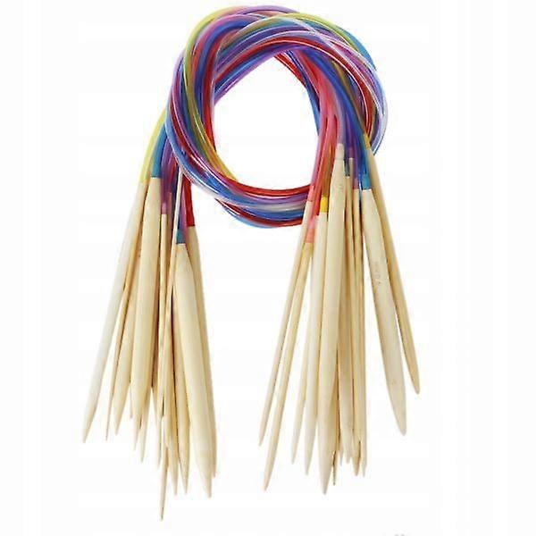 18 Sizes Of Bamboo Round Needles