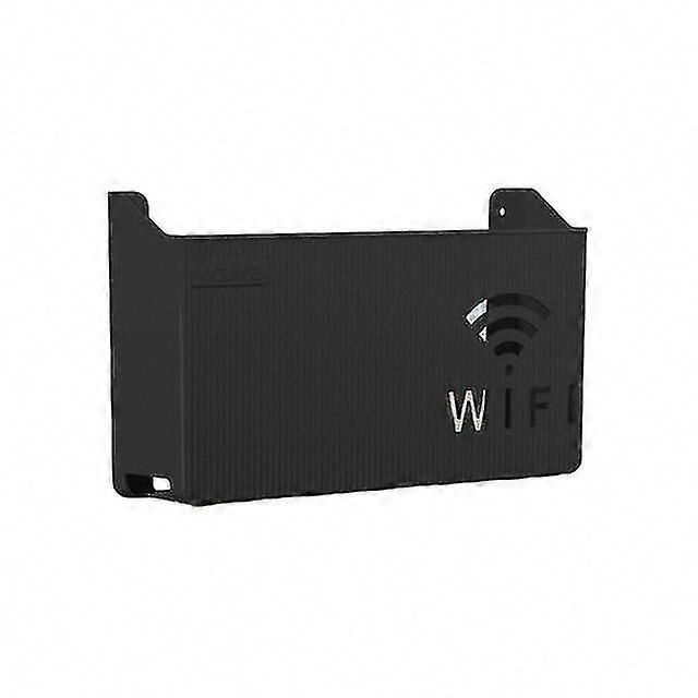 Wall-Mounted Wi-Fi Router Storage Box with Cable and Power Bracket Organizer for Home Storage