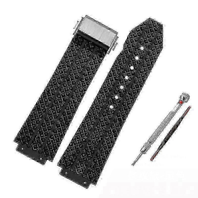 Szilikon óraszíj a Hublot Big Bang 25 mm-es vízálló férfi szíjhoz