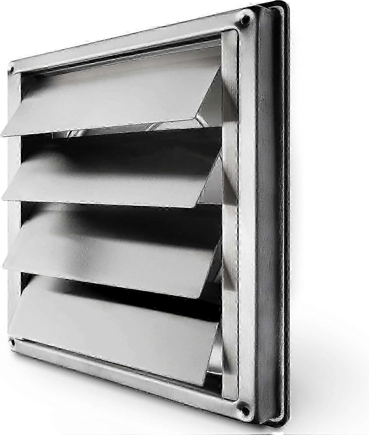 Stainless Steel Ventilation Grille 150mm with Automatic Closing Movable Slats