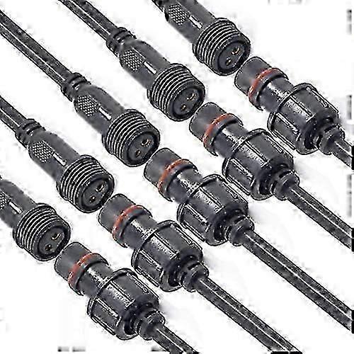 Waterproof Connectors - IP65 Male/Female LED Plug (2Pin 5Pairs)