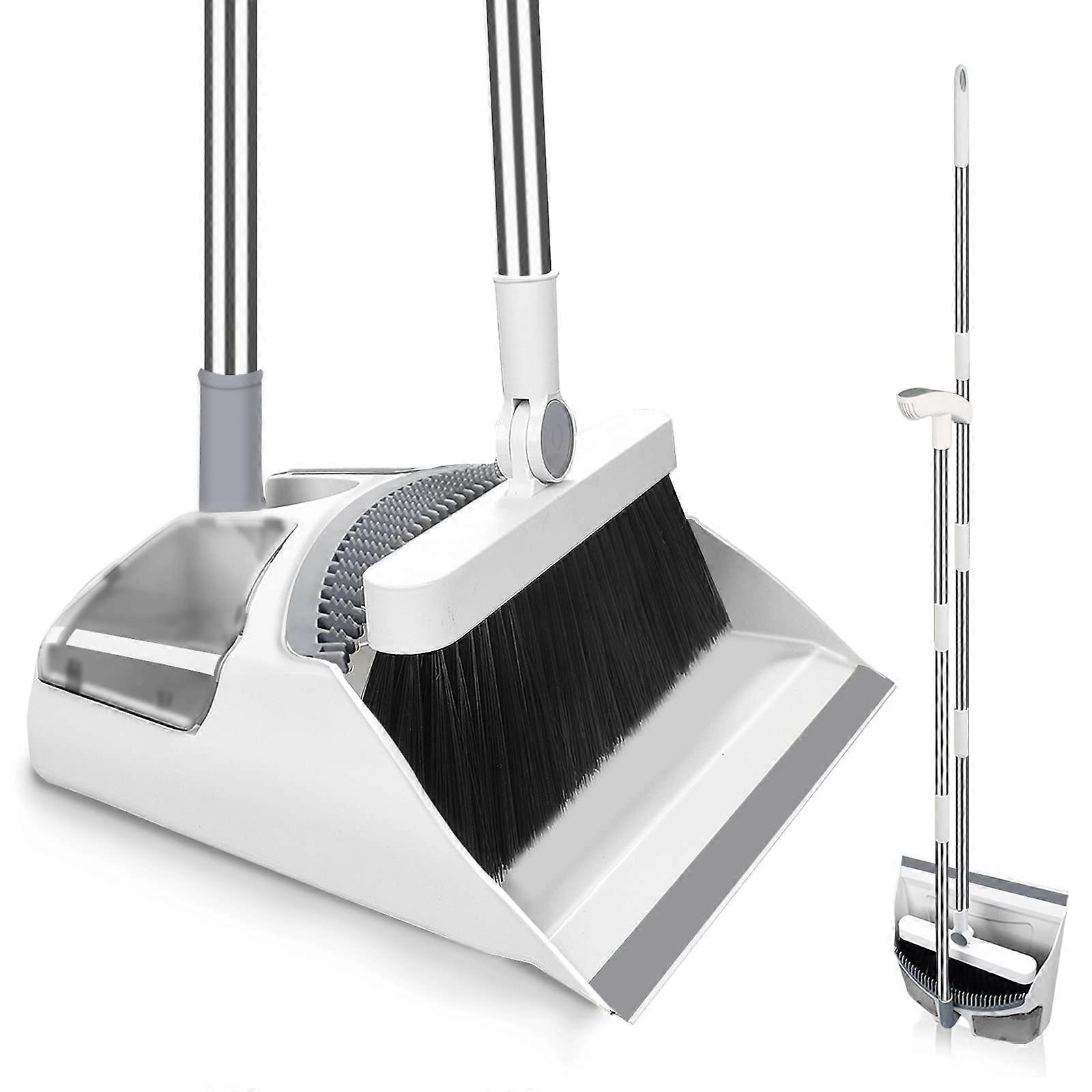 1 Set Broom with Dustpan Combo Set Rotating 180° for Kitchen Room 54' Long Handle
