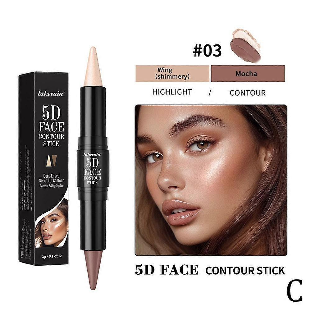 Doppelseitiger Dual-Purpose Highlighter Shading Contour Stick Langlebig