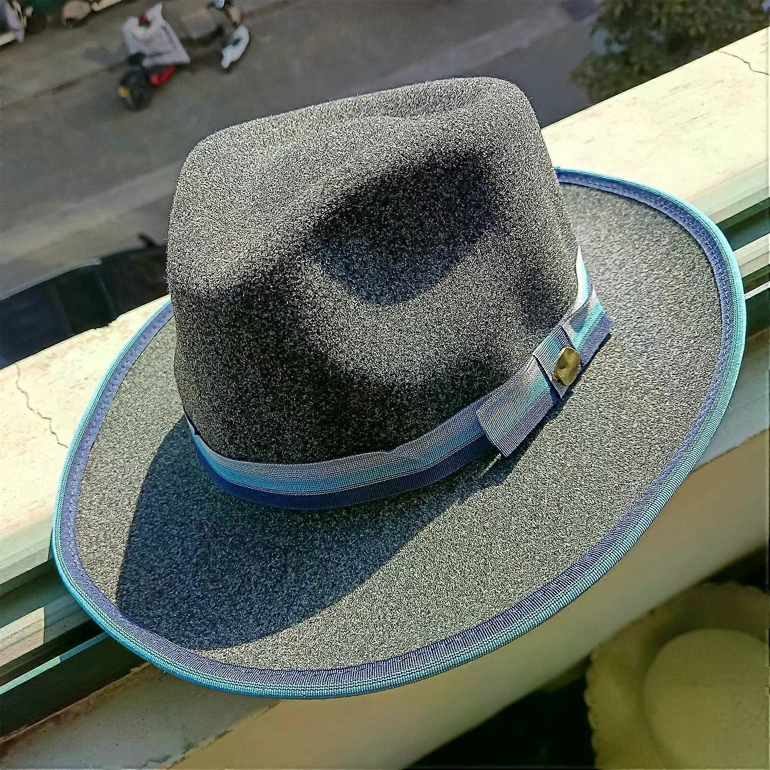 Pork pie hat brim men women  classic gentleman bowler hat cosplay derby bowler English hat panama jazz hat