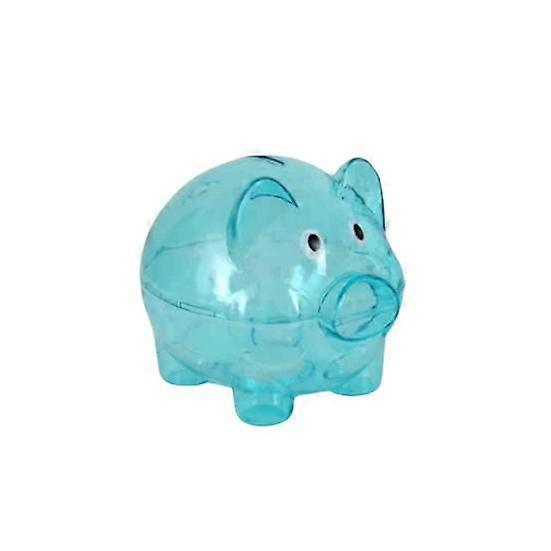 Practical Transparent Vivid Expression Piggy Bank Cartoon Pig Shape Money Storage for Daily Life
