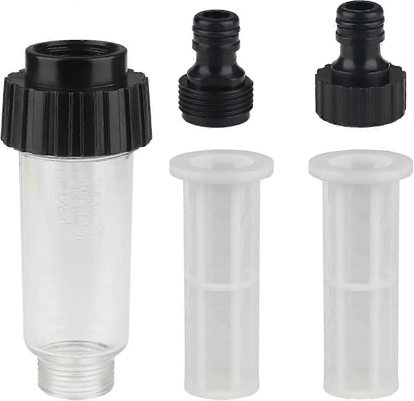 Water Filter Filter for Pressure Washer Garden Pump Filter Garden Hose with 3/4" Water Connection, 1 Connectors, 2 Filter Net for Pressure Washer Gard