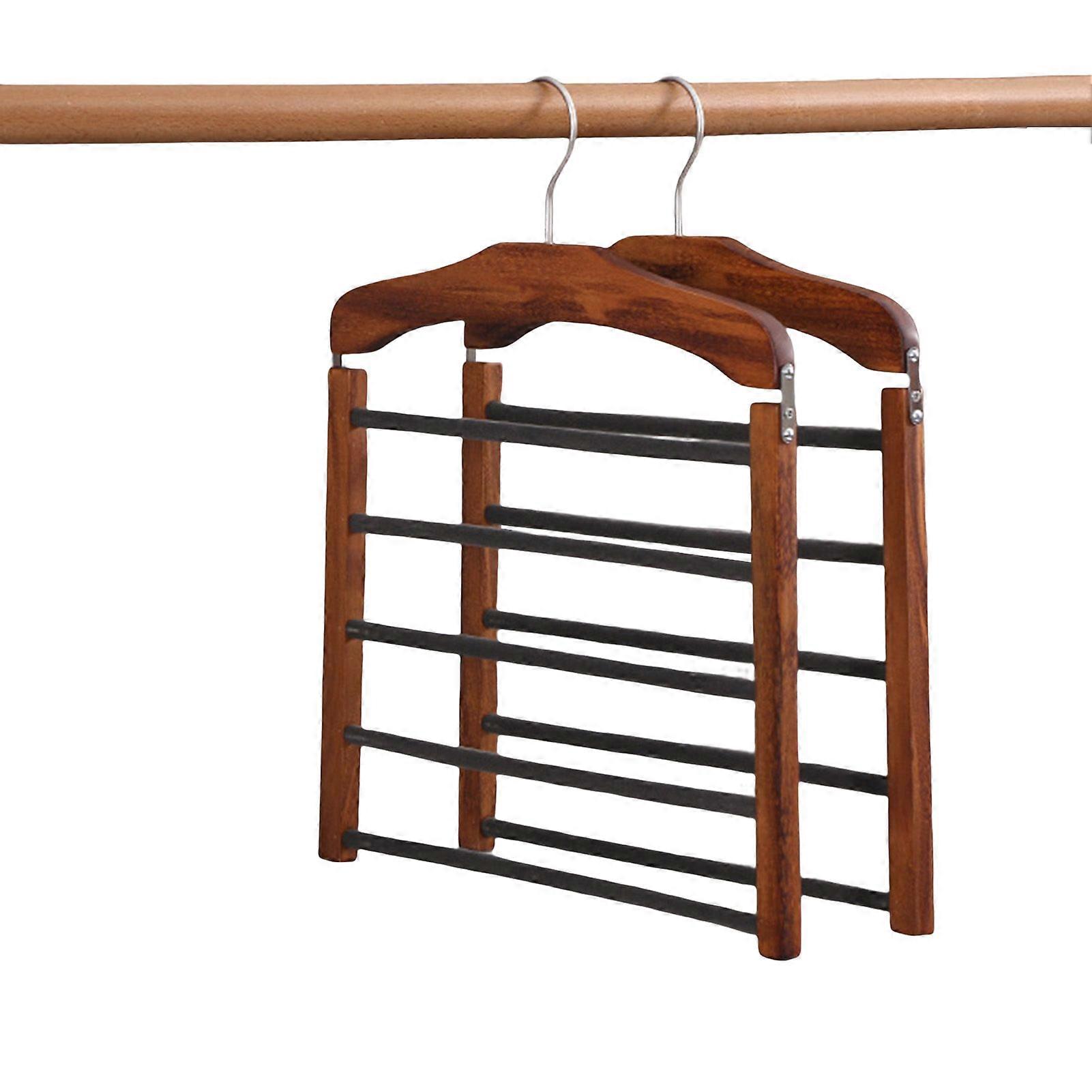 Multiple Pants Rack Thickened Durable Wooden Windproof Rack for Outdoor Indoor