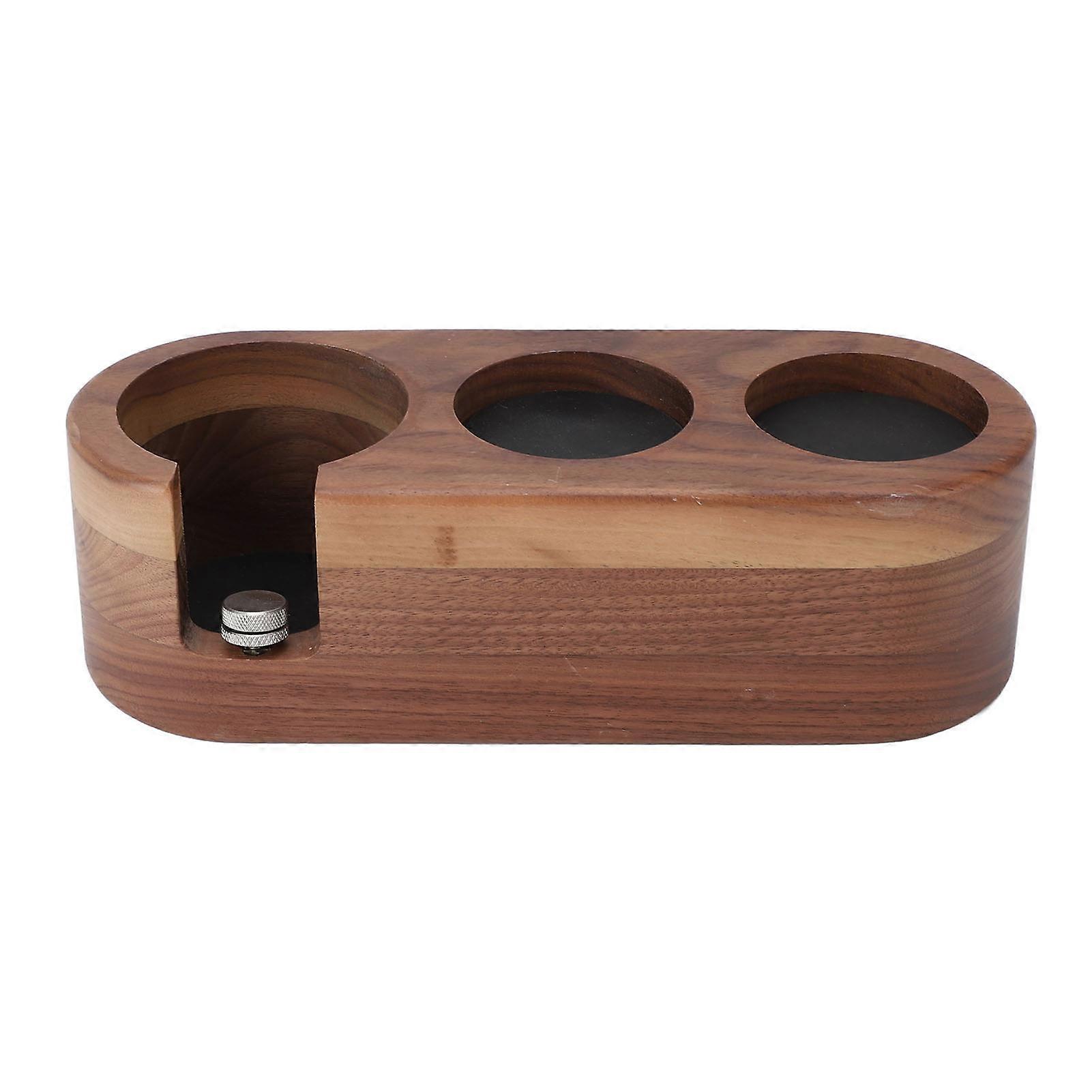 Coffee Station Walnut Stable Widely Compatible Coffee Tamper Stand for Portafilter Distributor
