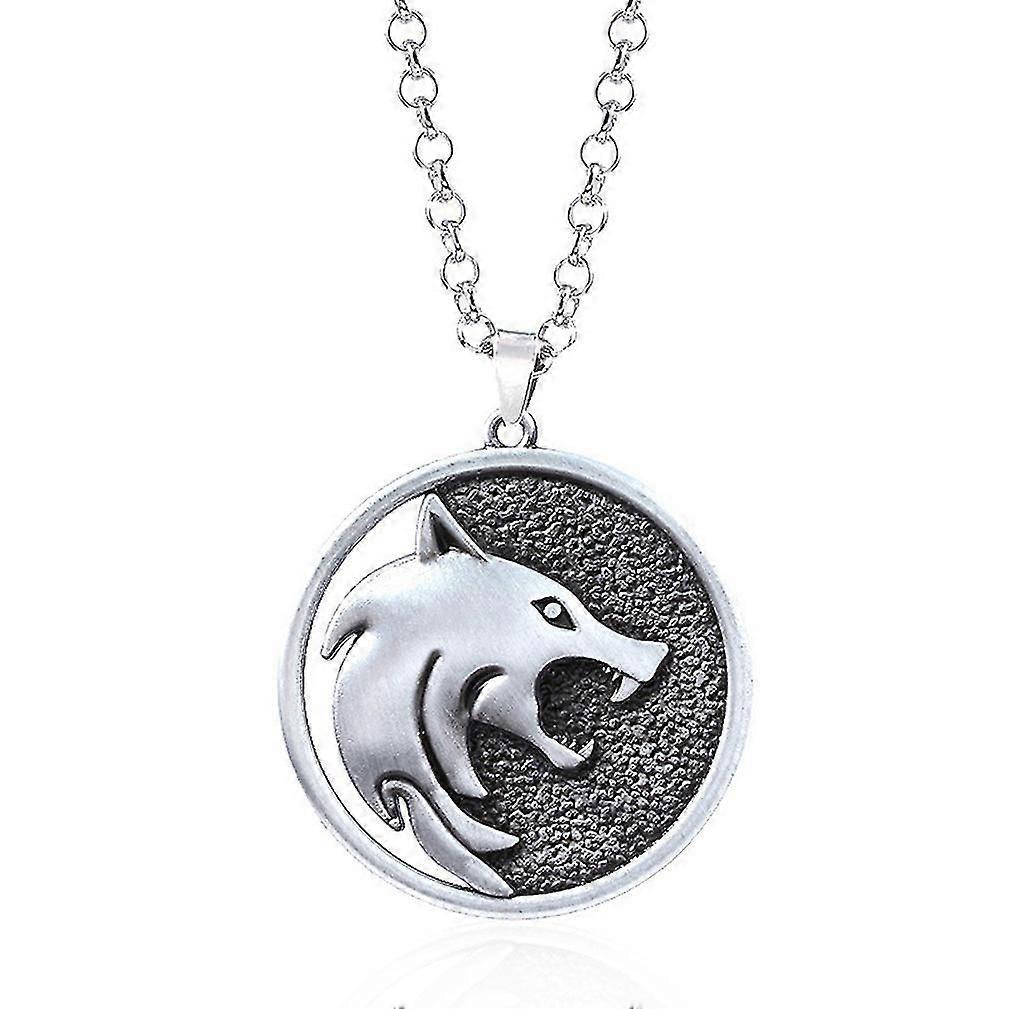 Witchers Wolf Head Anime Necklace Jewelry Pendant Cosplay Accessories Christmas Gift