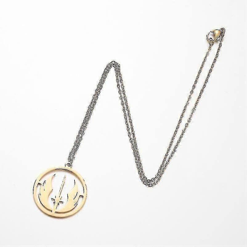 Jedi Order Symbol rustfrit stål vedhæng halskæde til mænd og kvinder