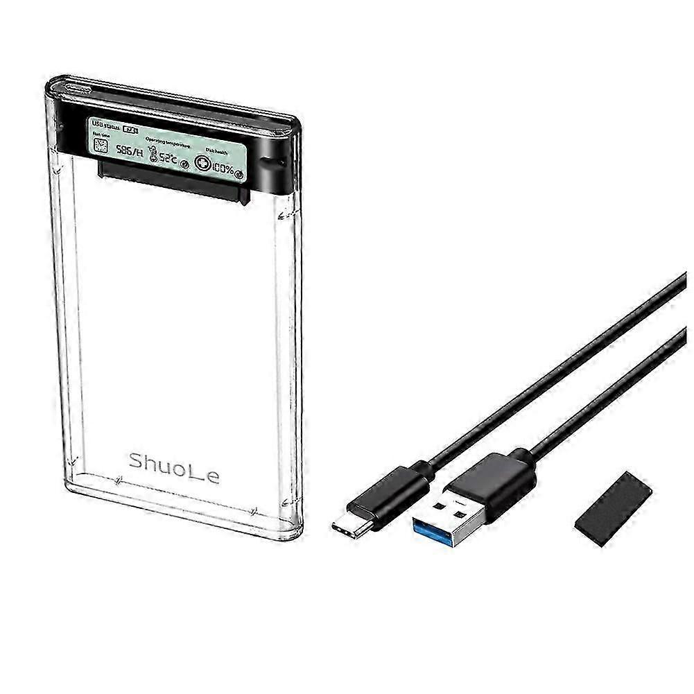 USB3.2 External HDD Case 5Gbps 2.5 Inch Hard Disk Case TypeC SSD Enclosure SATA HDD SSD Storage Case for Laptop PC