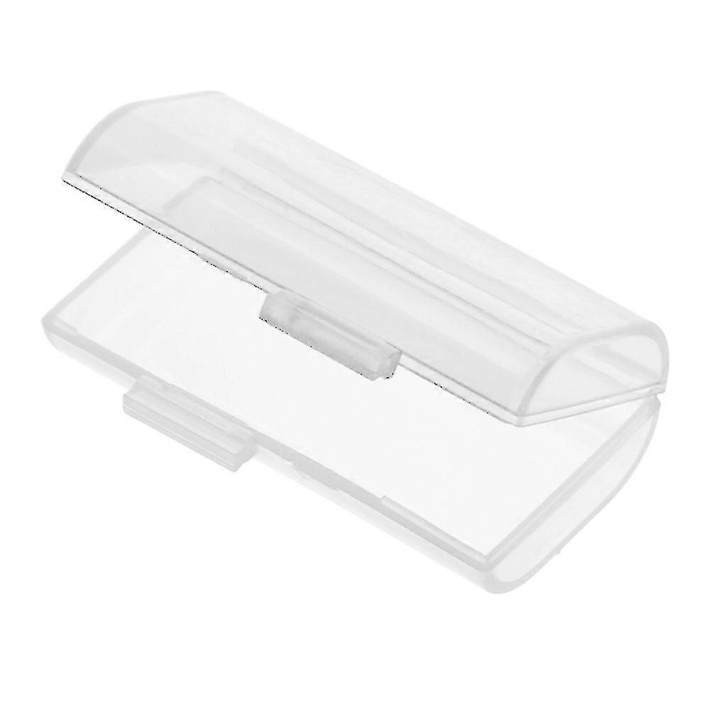 Clear Portable Hard Plastic Battery Case Holder Storage Box for 2 x AAA Batteries (No Battery)