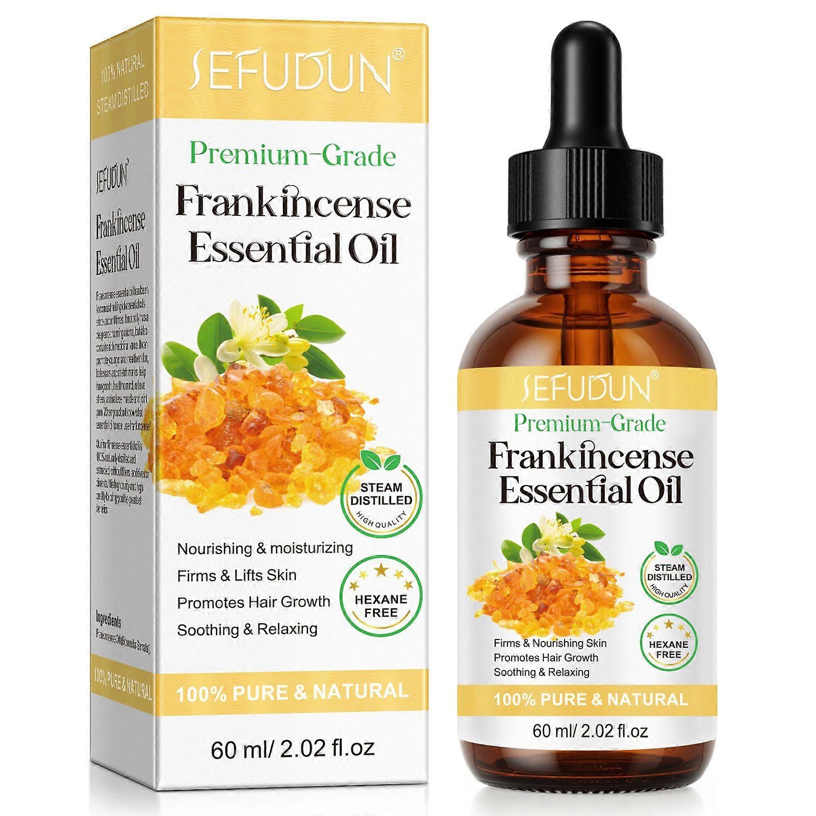 Frankincense Essential Oil Organic Frankincense Resin Oil Pure Natural for Aromatherapy, Diffusers, Candle Making & Spa | Massage & Skin Care - Anti-