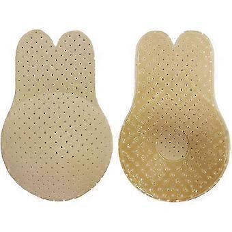 Beige Breathablelarge Bra (2 Pairs) - Women Breast Sticky Push Up Pasties Strapless Bra