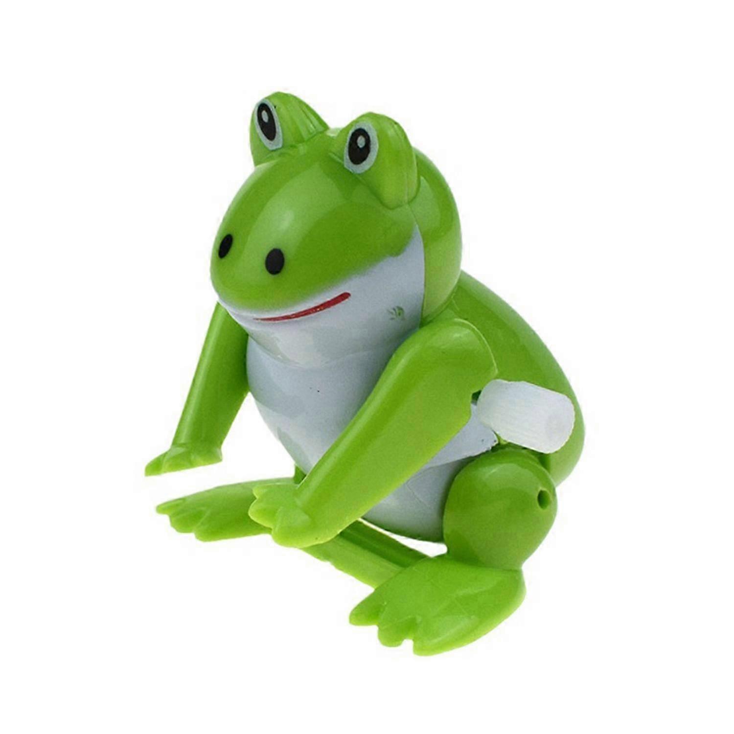 Entertaining and Safe for Kids the Backflip Frog Wind-up Toy in a Vibrant Green with a Charming Animal Shape