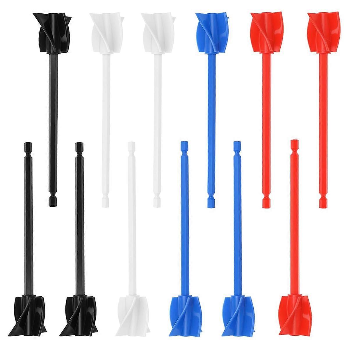 Epoxy Mixer Attachment for Drill, 12-Piece Set - Helix Paddles