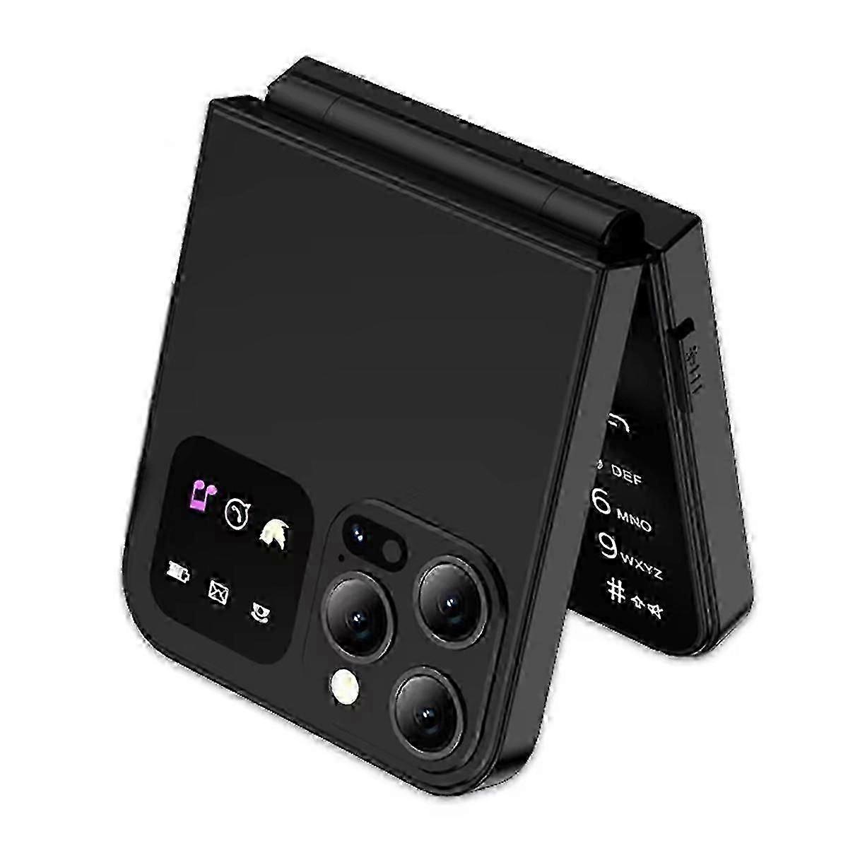 Dual SIM A50 Pro Folding Mobile Phone with 2.4 Inch Display GSM Compatibility and Automatic Call Recording Feature