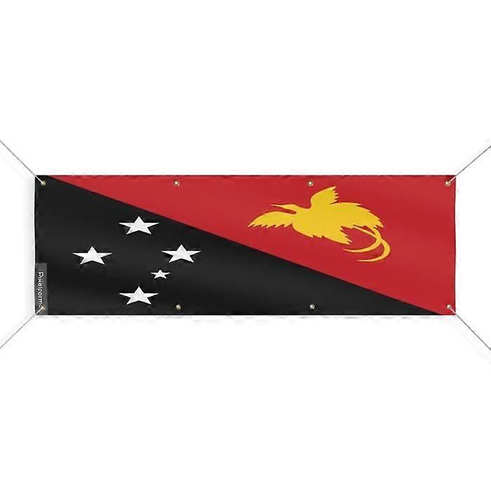 Banner - Papua New Guinea - 40x120 cm - Polyester - 8 eyelets - Rectangular