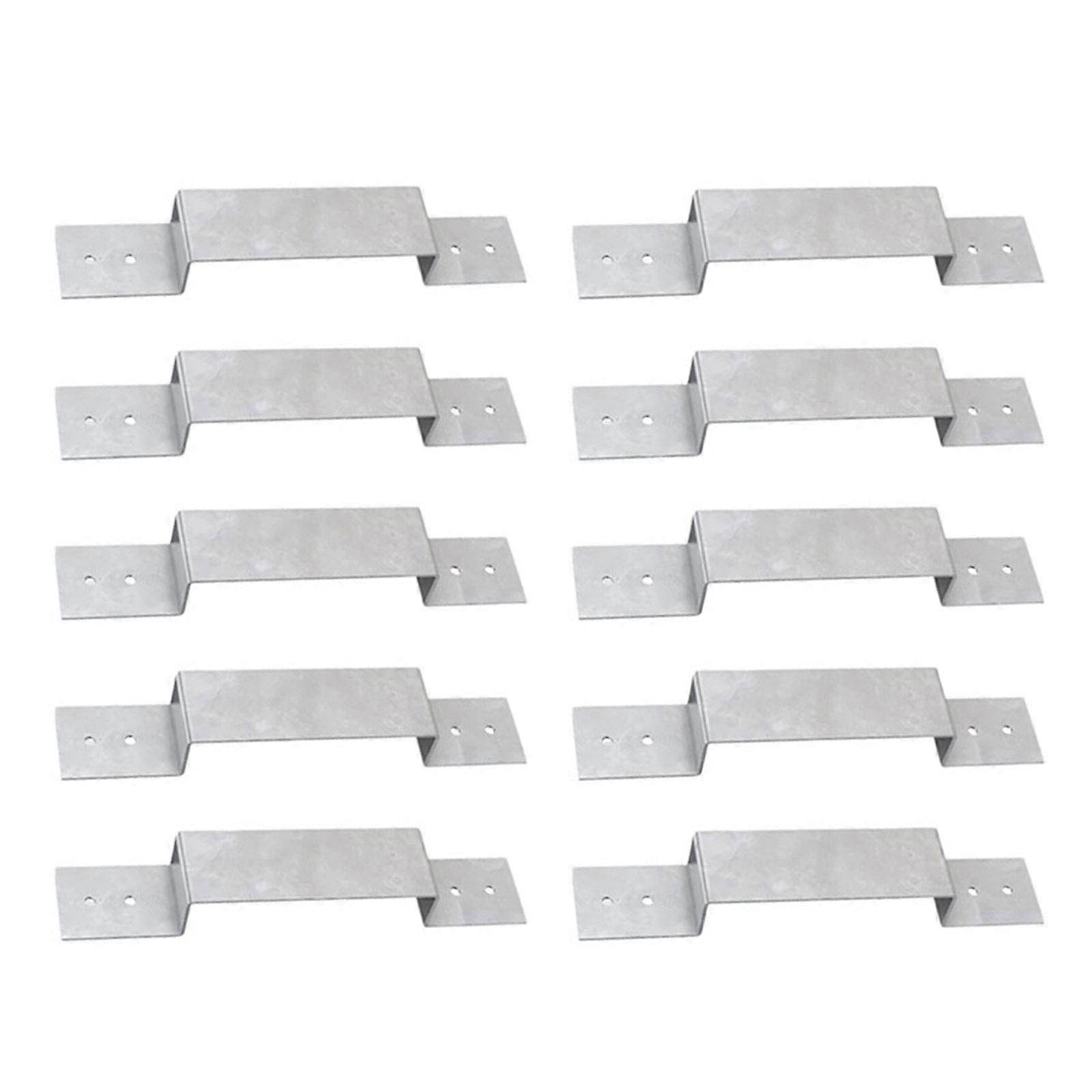 10pcs Fence Post Set Fence Panel Support Metal Fence Post Fixing Post Mounting Easy Installation for Stable Fencing