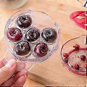 2pcs Grip 6 Ch Cherry Remover, Multi Cherry Pitter Cherry Stone Seed Removal Core Easy Squeeze With