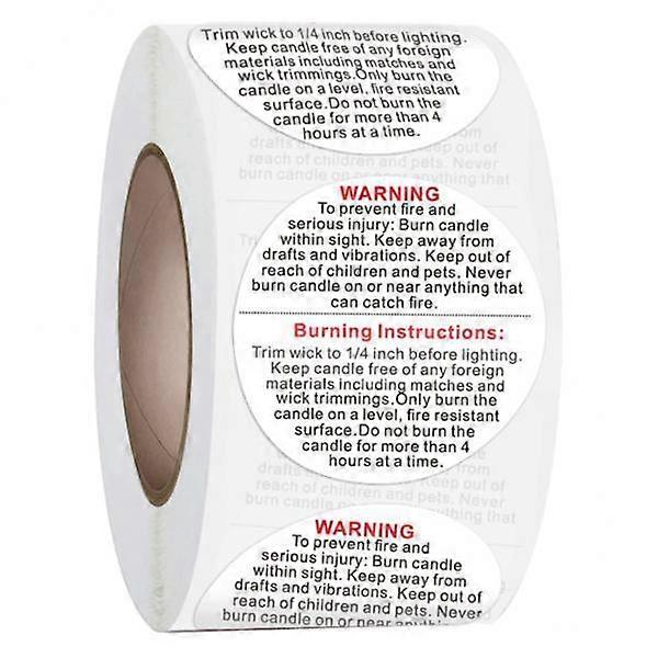 Premium Round Candle Safety Labels for Crafting