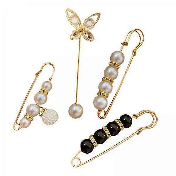 Stilig perlebrosjekolleksjon for kvinner - 6 sett