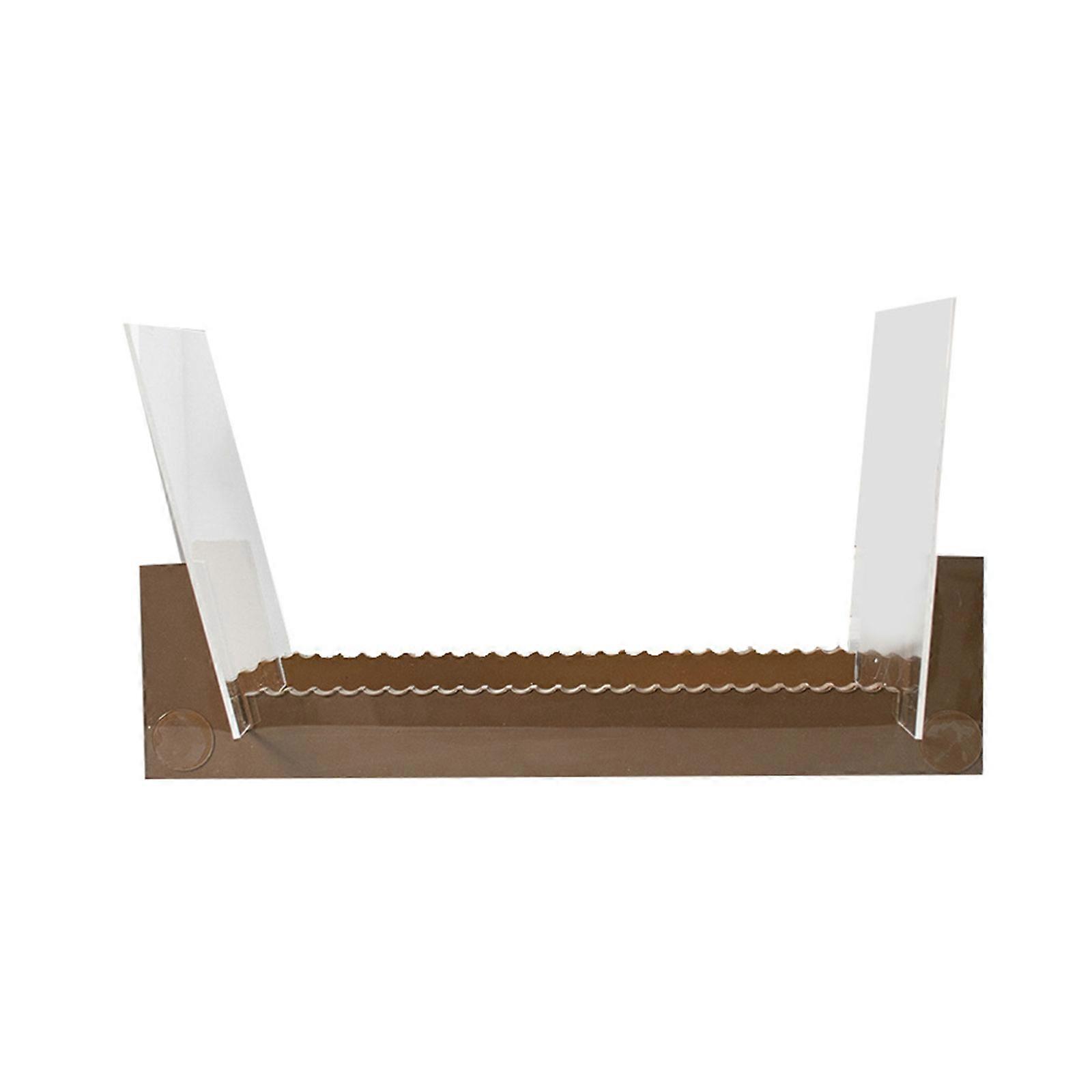 Stylish Record Collection Display Storage Stand Sturdy Acrylic And Wood Base, Portable Desktop Organizers for Album