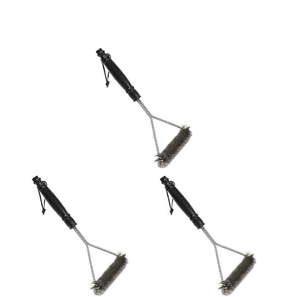 Grill Brush Set, Stainless Steel Wire Bristles, Non-Stick Cleaning Tool, Triangle Design, 3 Pieces