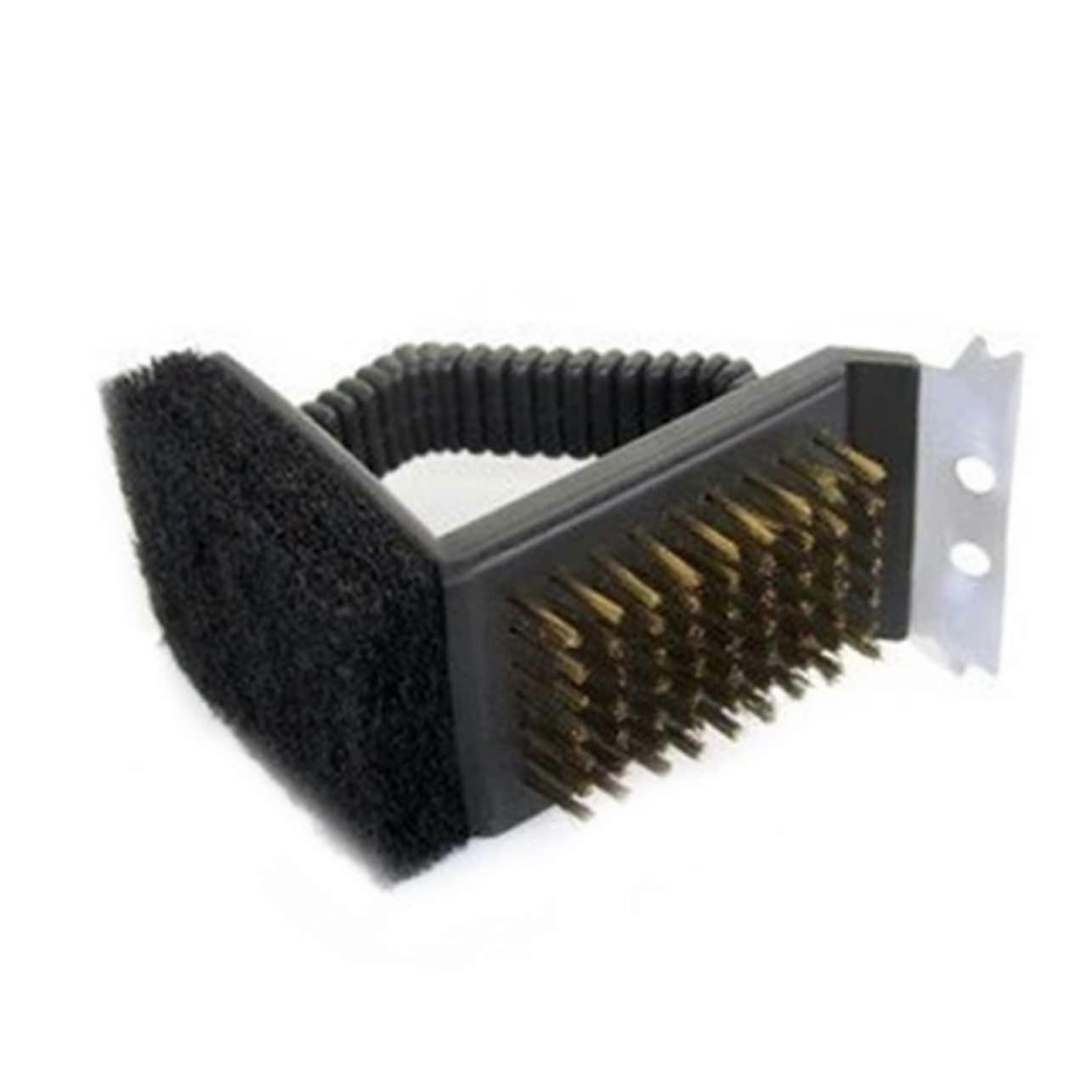 Grill cleaning brush with scraper and robust brush for cleaning effective of grill grates ergonomic for gas grills
