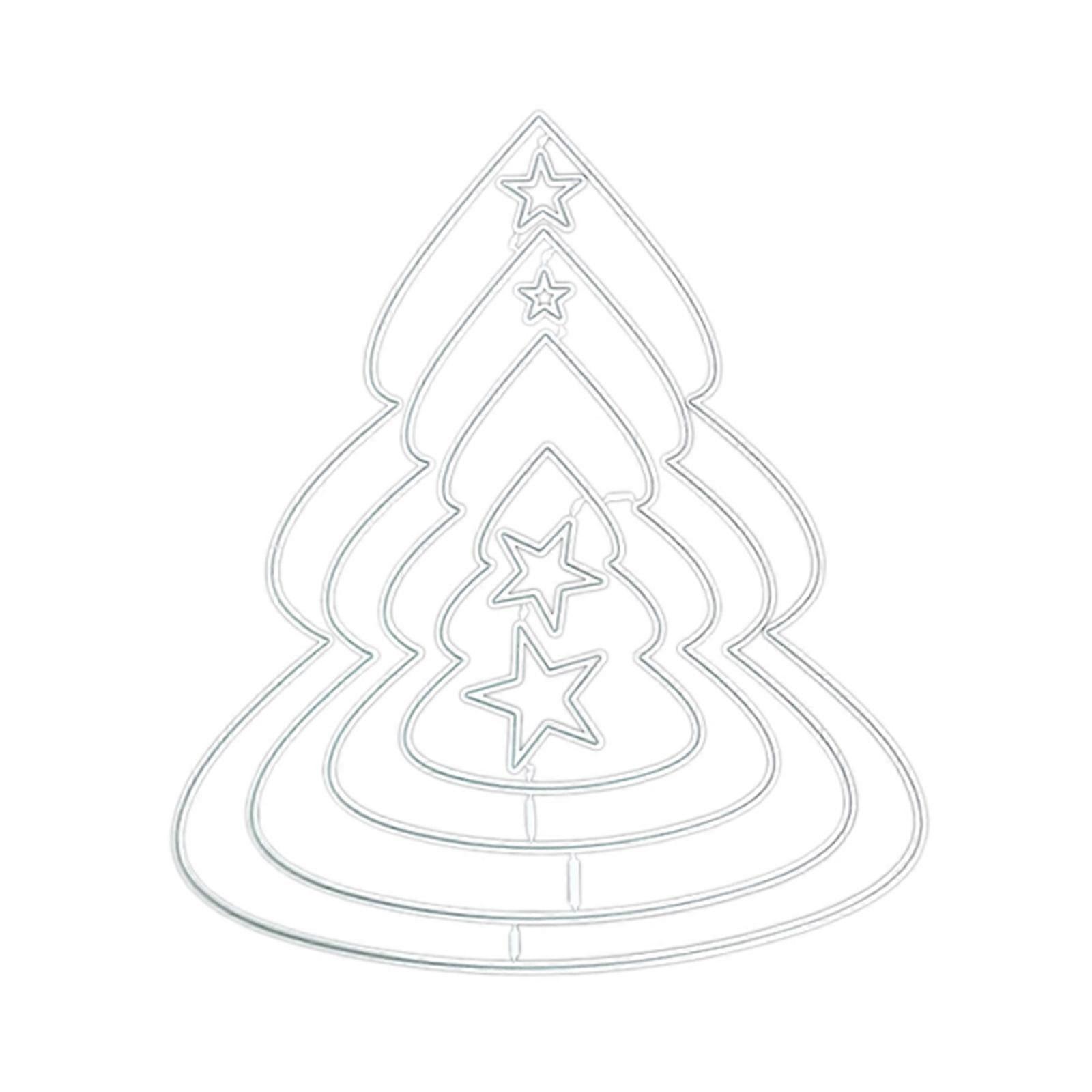 עץ חג המולד כוכב חיתוך מת בעבודת יד סטנסיל עובש הבלטה דפוס לילדים מבוגרים DIY מלאכת יד פרויקטים