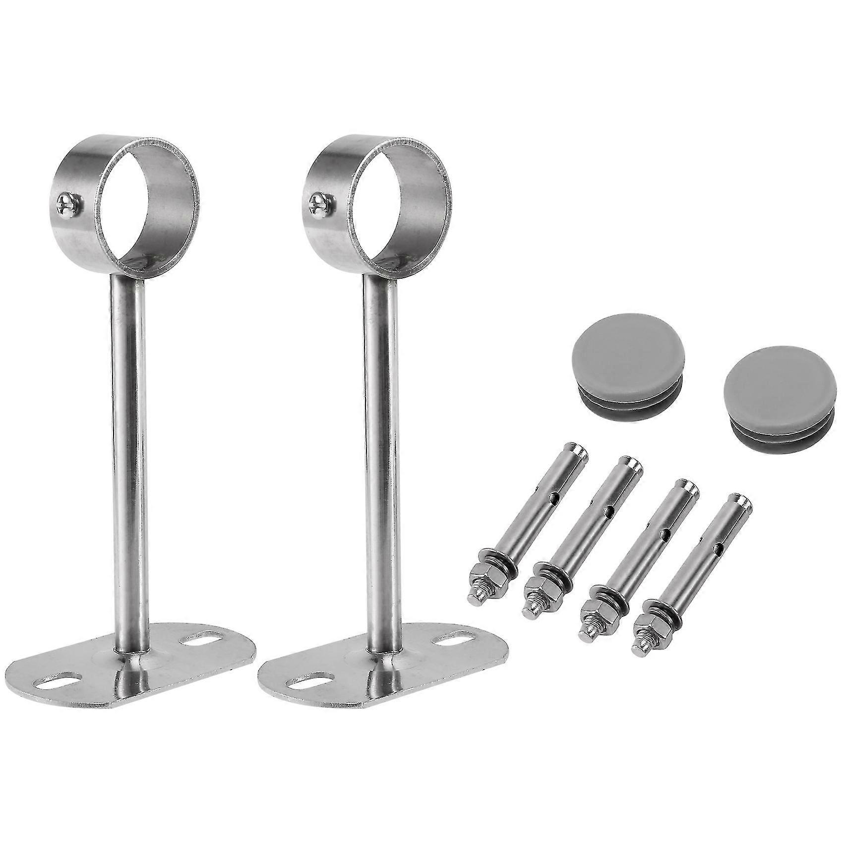 Ceiling-Mount Bracket, Wardrobe Pipe Bracket, 32mm Dia, Wardrobe Rod Lever Support Holder Pipe Flan