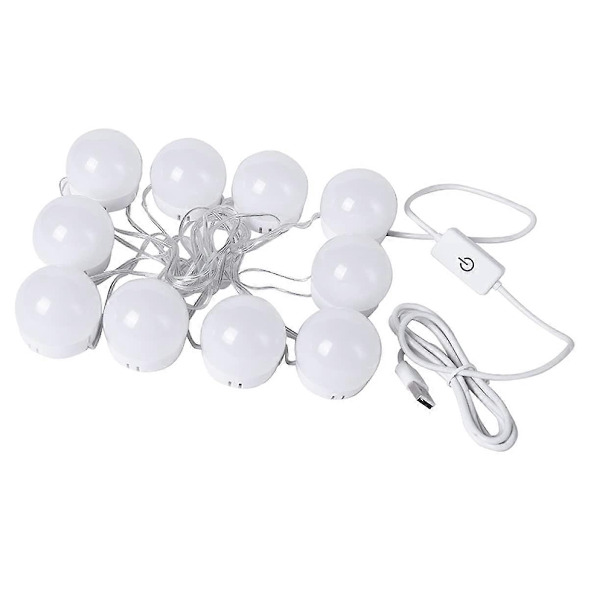 Vanity Mirror LED Bulb Lighting Set with White Makeup Mirror Lights for Dressing Table