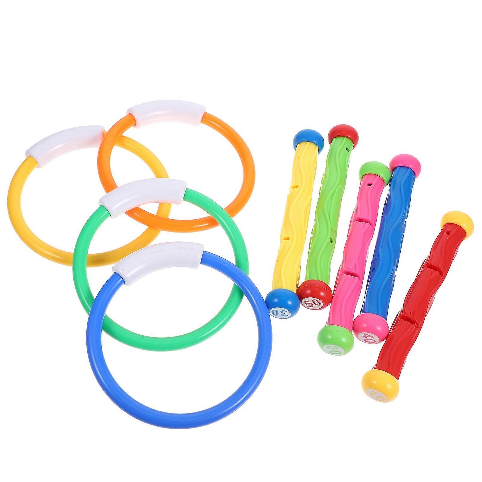 It looks like you're referring to a product description for **underwater diving rings or sticks** — commonly used for fun and safe swimming pool