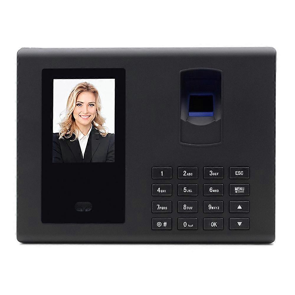 Biometric Time Clock Attendance Machine for Employees Access Control Machine Support 1500pcs Fingerprint/1000pcs Password/500pcs Facial Recognition F