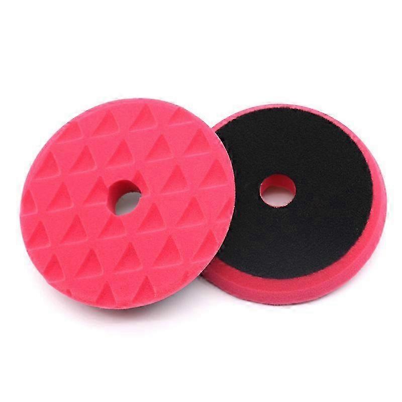 6in Red Triangle Sponge Disk Polishing Pad Buffing Machine Waxing Cleaning Drill Adapter