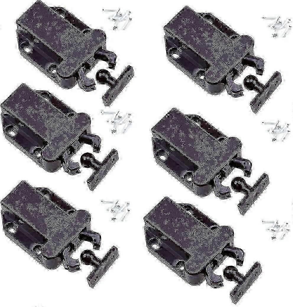Push Latch Cabinet Lock with Auto Pop-up, 6-Pack for Cupboard Drawer Touch Release Catch