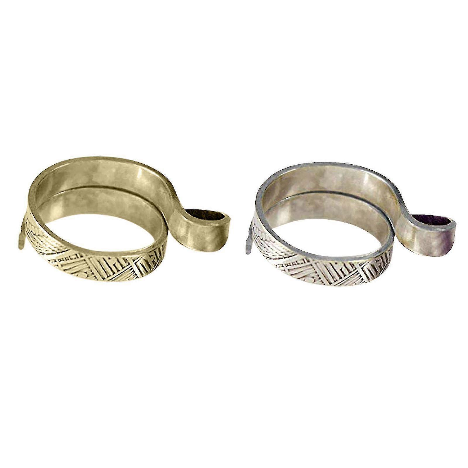 Adjustable Knitting Loop Crochet Ring 2pc - Multicolor Knitting Accessories