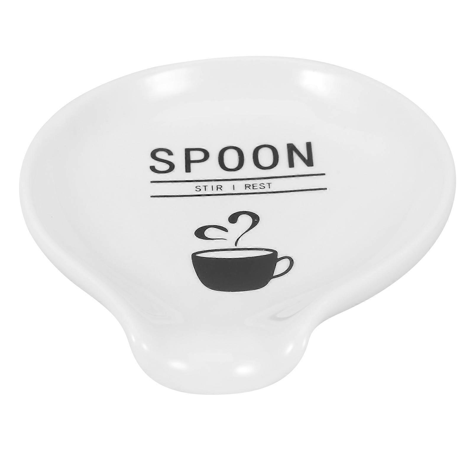 Spoon Rest Ladle Holder Rack Keeps Countertop Clean White Color 9.90X8.70X2.00CM 1Set