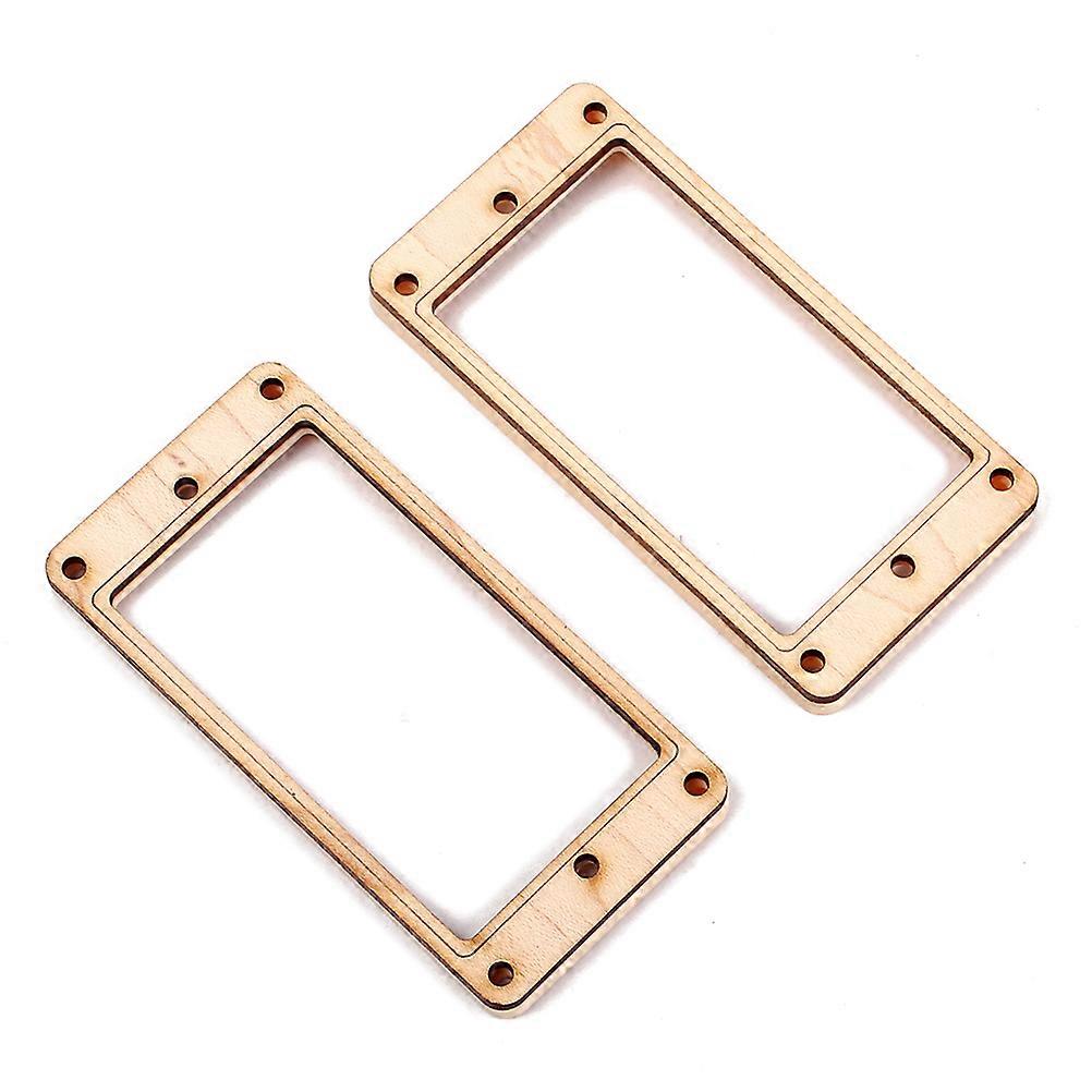 טבעת איסוף סליל כפול חלק גיטרה מפלסטיק מעץ מייפל לגיטרה חשמלית צורה מלוכסנת חאקי 2 יחידות