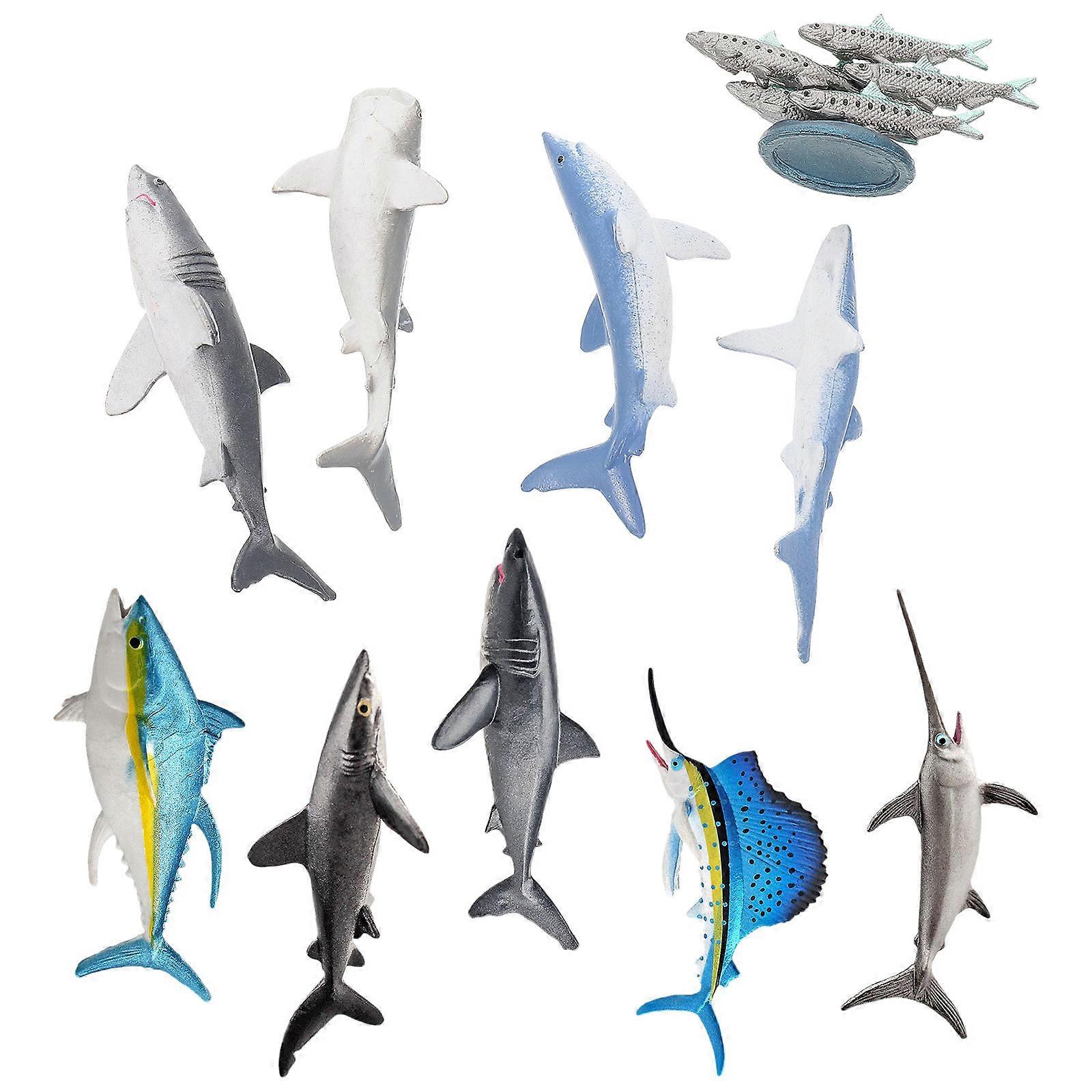 Toy Figures Sailfish Ornament High-Grade Plastic present 10Pcs