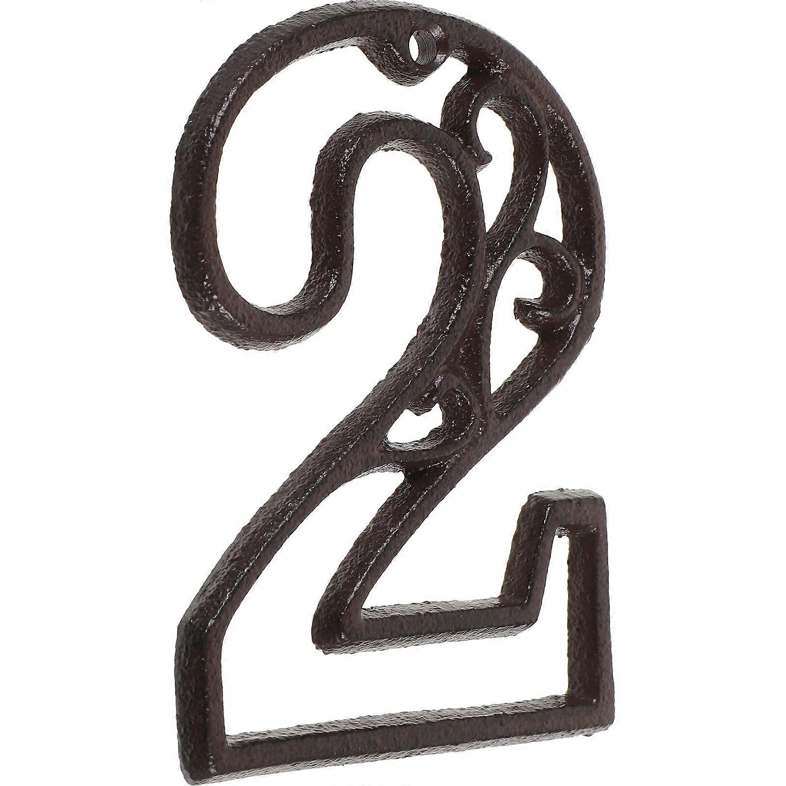 Farmhouse House Numbers Exterior House Numbers Iron Durable Resist Rusting Rectangular Shape For Mailbox Street 1Pack
